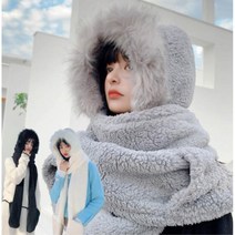 스키장 여성 인싸템 퍼후드 목도리 워머 등산 귀덮개 20대 모자 겨울