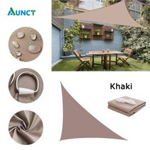 420D 방수 그늘막 햇빛 가리개 보호 그늘 항해 캠핑 천막 야외 캐노피 정원 파티오용 크기 AliExpress, Khaki+Mount Accessory