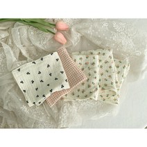 주방 면 수건 핸드 타올 고리 거즈 행주 키친크로스, 앵두레드, 4겹, 고리 X (없음)