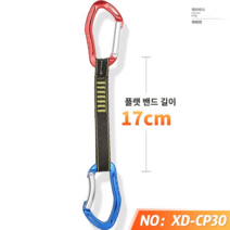 암벽등반 카라비너 퀵드로우 도르레 산업 경량 구조 거벽 빙벽 슬링 등산장비, XDCP30 플랫밴드길이17CM, 1개