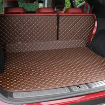 아이칸 차박 퀼팅 가죽 트렁크매트 - 쌍용 토레스, 블랙_토레스_T5(상단트렁크), 트렁크 바닥매트(분리형)