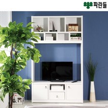 [파란들] 지니 TV 거실 도어책장, 색상:오크화이트
