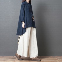 여성 린넨투피스 바지정장 봄 여름 오버사이즈 데일리 코디