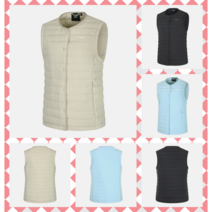 네파 여성&경량구스&베스트#봉제라인이 없는 튜브 소재를 적용#구스다운 80:20 (90호 기준 35G)#리니아 넥리스 튜브 경량 다운 베스트(7I61341)_GN