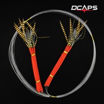 [캡스] 디 15cm 장축광 틴셀 롱스커트 오렌지튜브 옐로우줄무늬 갈치바늘 12본 갈치낚시, 색상:04.야광_핑크줄무늬