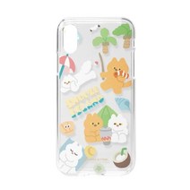 기타 바보사랑[스누즈키튼즈]스누즈아일랜드 옐로 투명젤리케이스 for 아이폰X