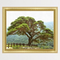 iv307-건강과장수의상징_소나무_창문그림액자(중형), D타입엘레강스실버