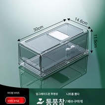Z3JC 주방 서랍식 수납함 덧대기 두꺼운 정리함 냉동보관함 냉장고 정리함, Z3JC TY-1150 미디움, 투명하다.