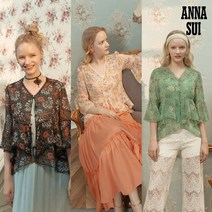안나수이(ANNA SUI) 하트랜드 쉬폰 블라우스+이너탑 2종