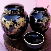 천목골드 단지1.2kg 소금단지 항아리 미니옹기 _ 18749EA