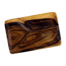 원목 3칸 나눔 접시 B 나무 식판 브런치 간식 트레이