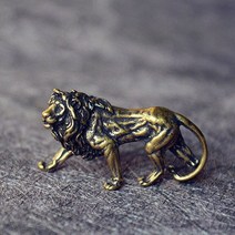 조각상 정원조각상 조형물 정원장식품 황동 동물 동상 장식 중국어 조디악 쥐 황소 호랑이 토끼 용 뱀 말 양 원숭이 치킨 개 돼지 사무실 책상 데코, 사자 2