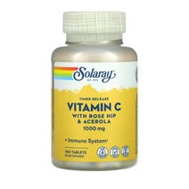 솔라레이 비건 로즈힙 아세로라 비타민C 아스코르빈산 1000mg 100정