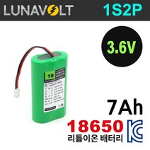 국산셀 18650 1S2P 3.6V 7 000mAh (PTC) 리튬이온 배터리팩, 1S2P 29E 5700mAh 배터리 팩, 1개