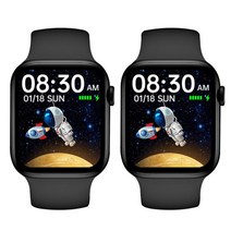 스마트워치 골프 시계 미 워치 수영 에디션 에어 기어핏 4lte 위치추적 fitbit 밴드 티렉스 프로 시계폰 전화 통화 남성 여성, 2pcs bk, 시계의 새로운