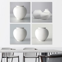 백자 달항아리 그림 사진 액자 4종 돈액자 판화 32x32cm, 1번