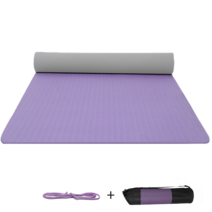 Gumif TPE 더블 컬러 씨크닝 벨트 바디라인 요가매트, Purple + Lavender