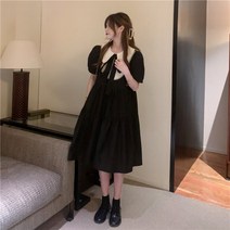 세라리본원피스 키작녀 원피스 여자 여름 미니 뚱뚱한 여자코디