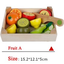 과일자르기장난감 Wooden Early Education Kitchen Cutting Fruit Vegetables Food Toys Preschool Kids Girl Prete, 11