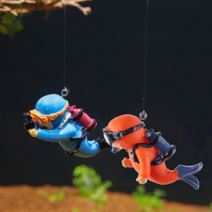 크레바스 어항 장식 플로팅다이버 스쿠버 소품 피큐어, 오렌지, 사진다이버