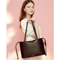 21FW [VASE] 블랙 심플 드로우스트링 쇼퍼백 JLBA1F380BK