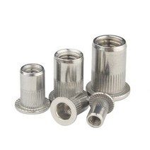 20/10pcs 플랫 접시 머리 리벳 너트 m3 m4 m5 m6 m8 m10 m12 304 스테인레스 스틸 컬러 아연 탄소강 알루미늄 풀 캡 스레드 인서트, M4 20pcs, 304 Stainless Steel