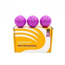 Driveline Mini Hitting Plyo Balls 훈련 트레이닝 야구공 6개 세트 핑크