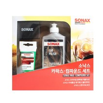 소낙스 카왁스 컴파운드 세트(프리미엄 광택제 미세흠집 제거제 스펀지 블록)