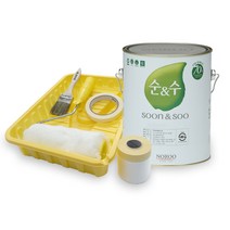 노루페인트 순앤순 친환경 수성 벽면 페인트 4L + 부자재 도구 세트, 블루그린2, 4000ml, 1세트