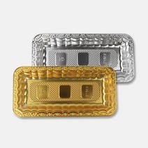 고급 PET용기 27호 금색 은색 묶음 100개 정육포장 고기진열 배달 재활용 일회용기 PSP트레이