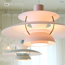 럭스 루센 1등 펜던트 국산 루이스폴센 st PH5 식탁등, 라지 500mm 핑크