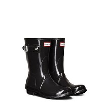 헌터 (HUNTER) WOMEN 오리지날 글로스 숏 레인부츠 - WFS1000RGLBLK