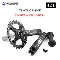 PROWHEEL 자전거 크랭크 체인 링 로드 크랭크셋 스프로킷 브래킷 104BCD 175mm 170mm 30 32 34 36 38 40 42 44 46 48 50 52T, 38.CLAW and 42T and BB - 175mm
