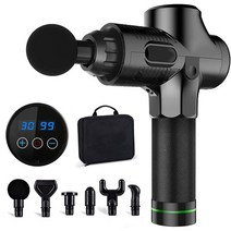 딥티슈 마사지 건 두드리는 페시아 핸드 헬드 바디 목 허리 통증 완화, 02 Black_04 AU Plug