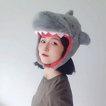 회색 상어 모자 샤크 아쿠아리움 웃긴 쓸모있는 쓸데있는 선물 동물 마니또 특이한 인싸