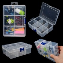 비즈 정리함 케이스 보관함 네일 파츠 비즈통 6구 투명수납함