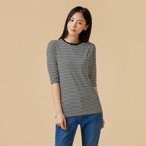 [JAJU/자주] 여 슬림핏 반팔 티셔츠_화이트