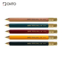 OHTO 목재볼펜 BP-680E 1.0mm 오토볼펜 우드볼펜 볼펜 나무볼펜 우드펜 목재볼펜 OHTO 오토 오토볼펜 우, 옐로우