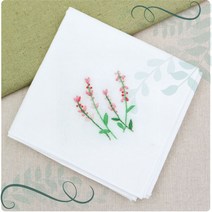 토이앤스티치/손수건 자수패키지 들꽃 손수건 1 모든재료포함 도안 프랑스자수-DIY, 들꽃손수건 1-HJ-4001