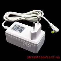 EU 플러그 램프 전원 어댑터 공기 가습기 아로마 충전기 100-240V AC 24V DC 0.65A 5.5mm x 2.5/2.1mm