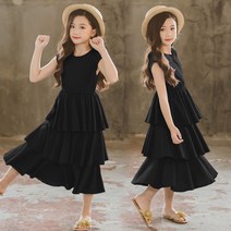 원피스 여름신상 여아 롱 순면 케이크 비치 스커트