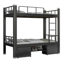 성인용 2층 침대 프레임 기숙사 복층 휴게실 벙커침대, 복층 1000 블랙+침대보드+매트리스
