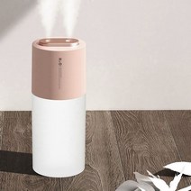 듀얼분사 대용량 배터리 저소음 미니 가습기 무선 유선 2type, 듀얼제트분사 가습기 핑크 (충전배터리내장 무선)