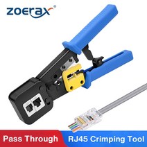 패스스루/EZ RJ11/RJ12/RJ45 커넥터용 RJ45 크림퍼 커터 스트리퍼 CAT5e/CAT6 네트워크 케이블 와이어 크림핑 공구