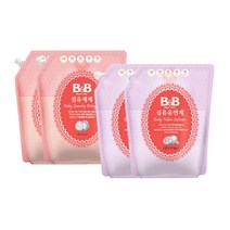 비앤비 섬유세제 2개+베르가못 유연제2개 리필형 1800ml, 3세트