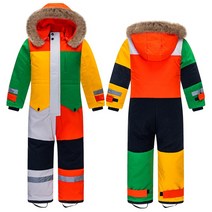 아기 소녀 소년 원피스 스키 복 스노우 보드 모피 후드 두꺼운 Windproof 따뜻한 스키 스포츠 의류 겨울