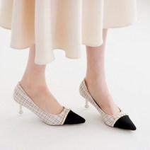 [KT알파쇼핑][아나이스] 샤인 트위드 펌프스 6cm