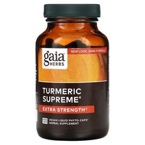 Gaia Herbs Turmeric Supreme 엑스트라 스트렝스 비건 Liquid Phyto Caps 옵션확인필수, 60 개