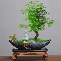 데스크탑 꽃 냄비 조경 마이크로 풍경 분재 냄비 크리 에이 티브 세라믹 페인팅 골드 블랙 도자기 냄비 대나무 심기 냄비|Flower Pots & Planters|, 1개, K