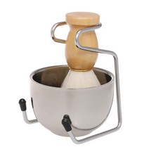 브러쉬 비누 거품 거치대 솔 면도 그릇 쉐이빙 세트, 1개